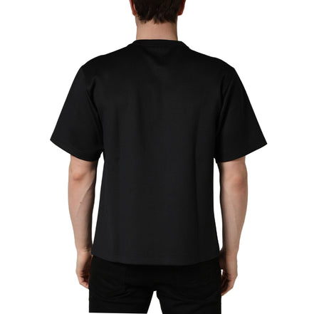 Tricou negru cu aplicații la baza gâtului Dolce & Gabbana Have Fun