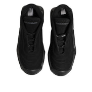 Dolce & Gabbana Black Lace Up Wave Low Top Sneakers