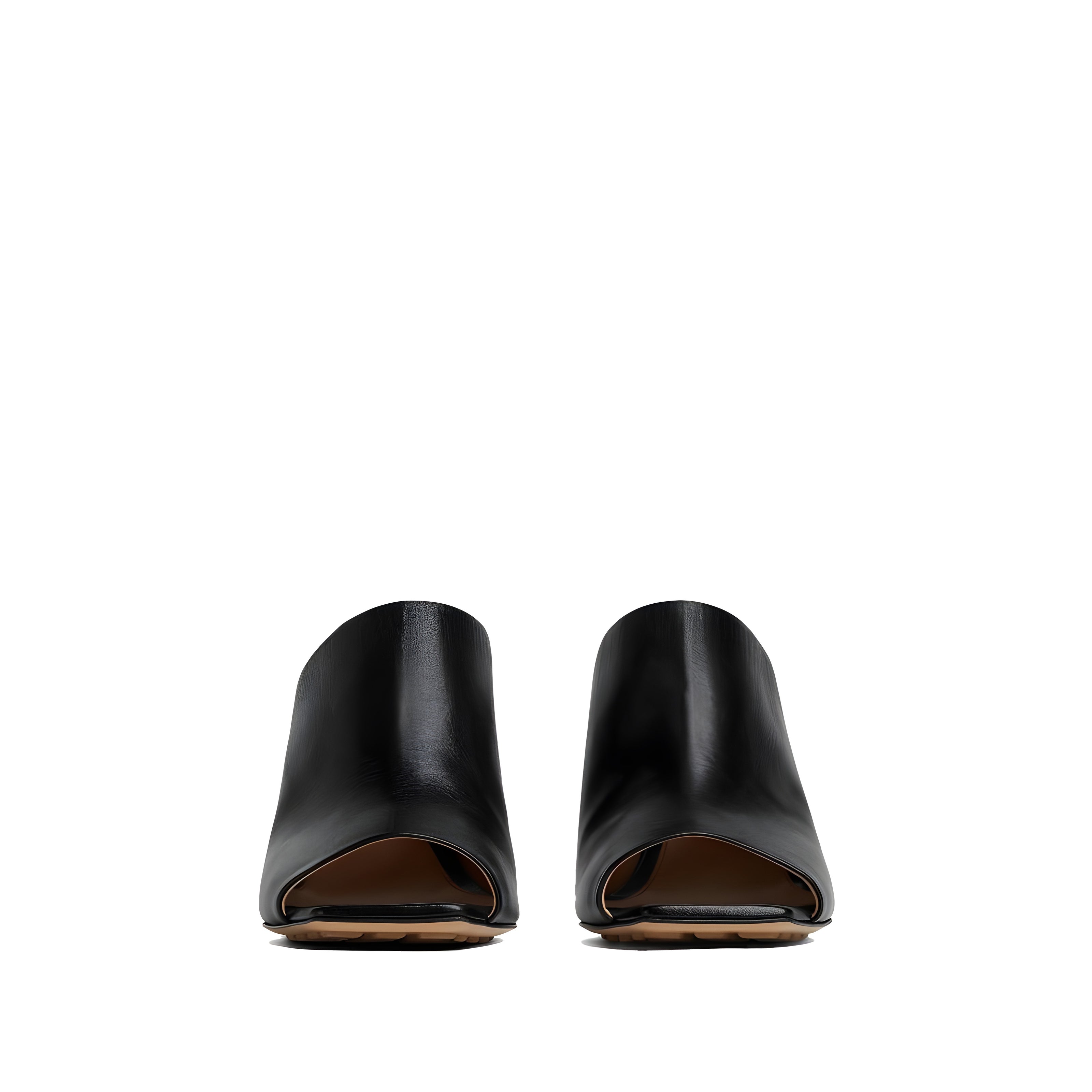 Bottega Veneta Black Leather Mules
