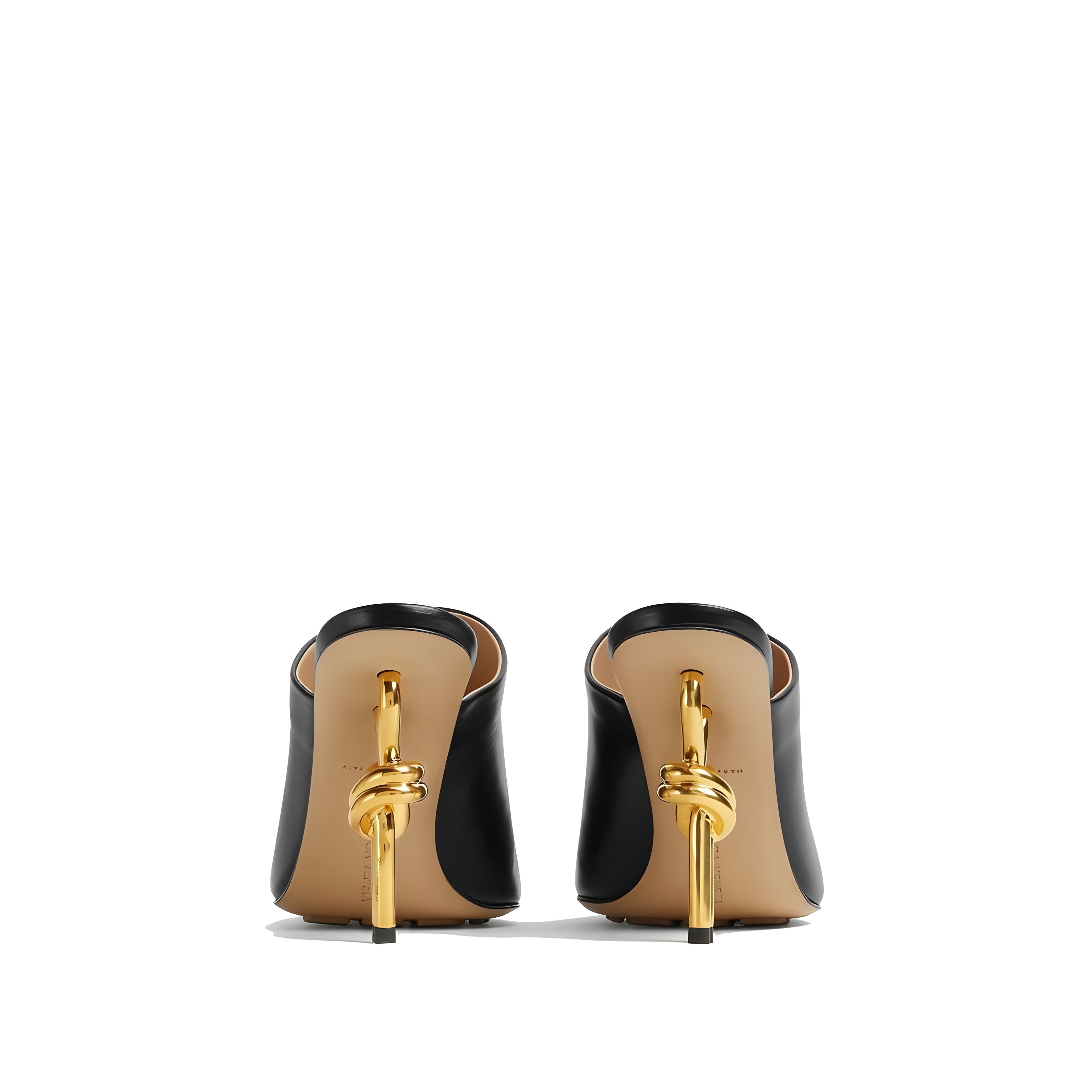 Bottega Veneta Black Leather Mules