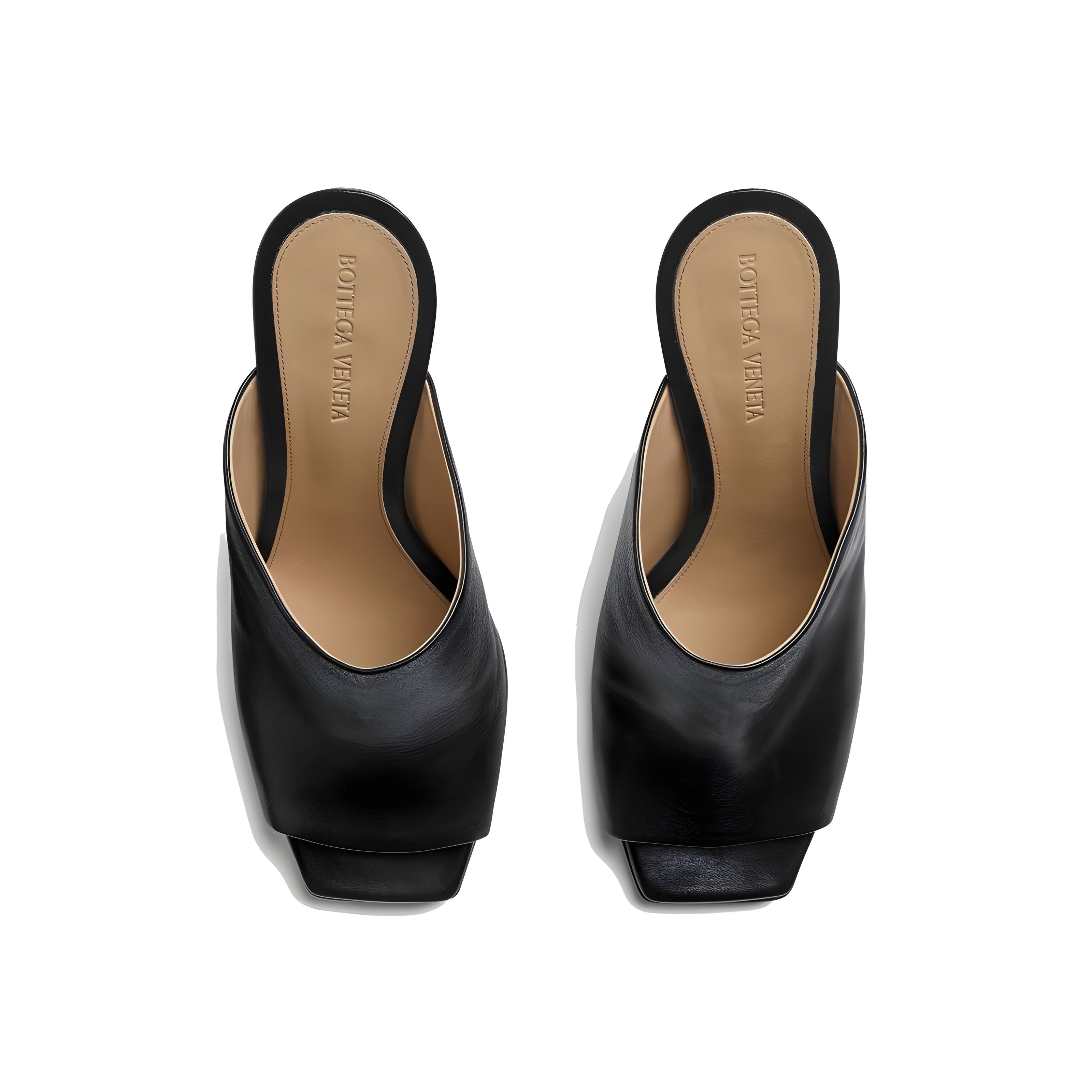 Bottega Veneta Black Leather Mules