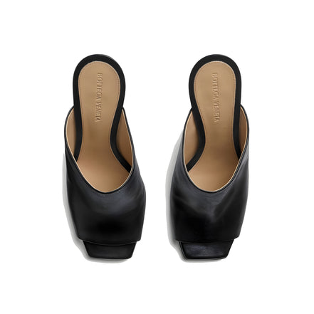 Bottega Veneta Black Leather Mules