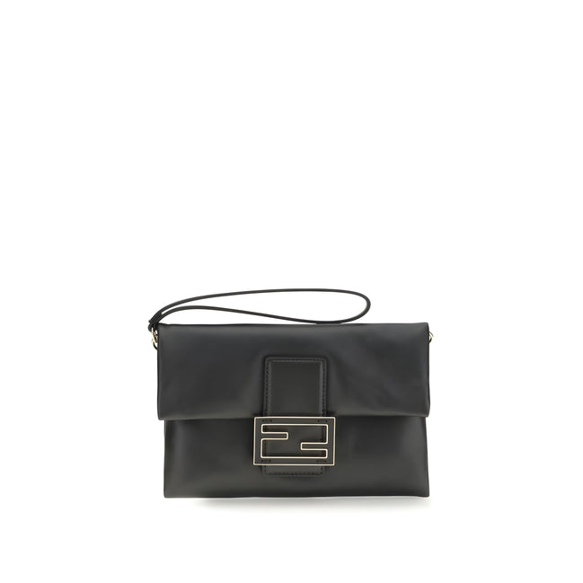 Fendi Black Leather Clutch Bag