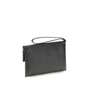 Fendi Black Leather Clutch Bag