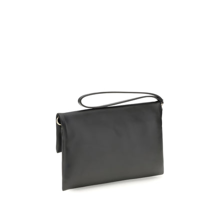 Fendi Black Leather Clutch Bag