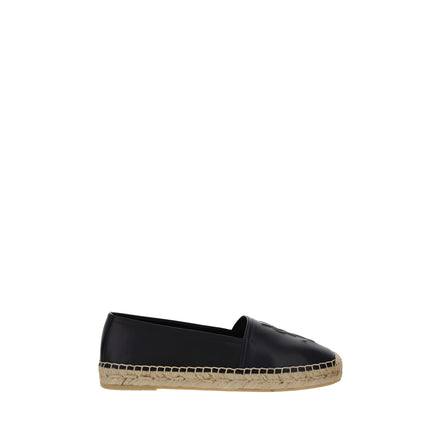 Espadrile din piele neagră Saint Laurent