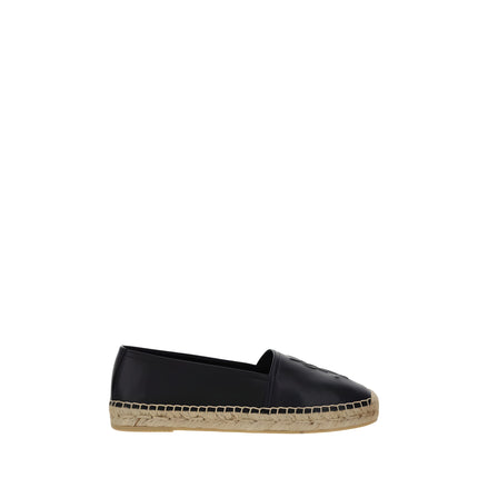 Espadrile din piele neagră Saint Laurent