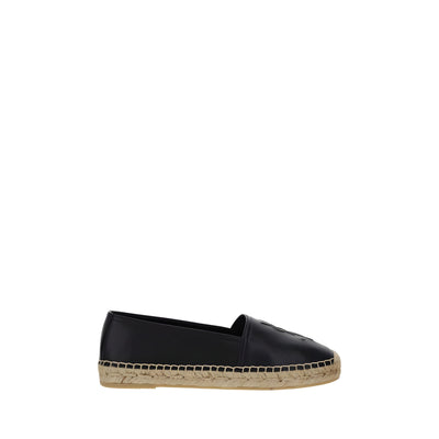 Espadrile din piele neagră Saint Laurent