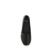 Saint Laurent Black Leather Espadrilles