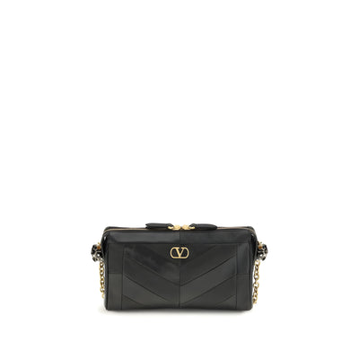 Valentino Garavani Black Leather Shoulder Bag