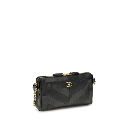 Valentino Garavani Black Leather Shoulder Bag