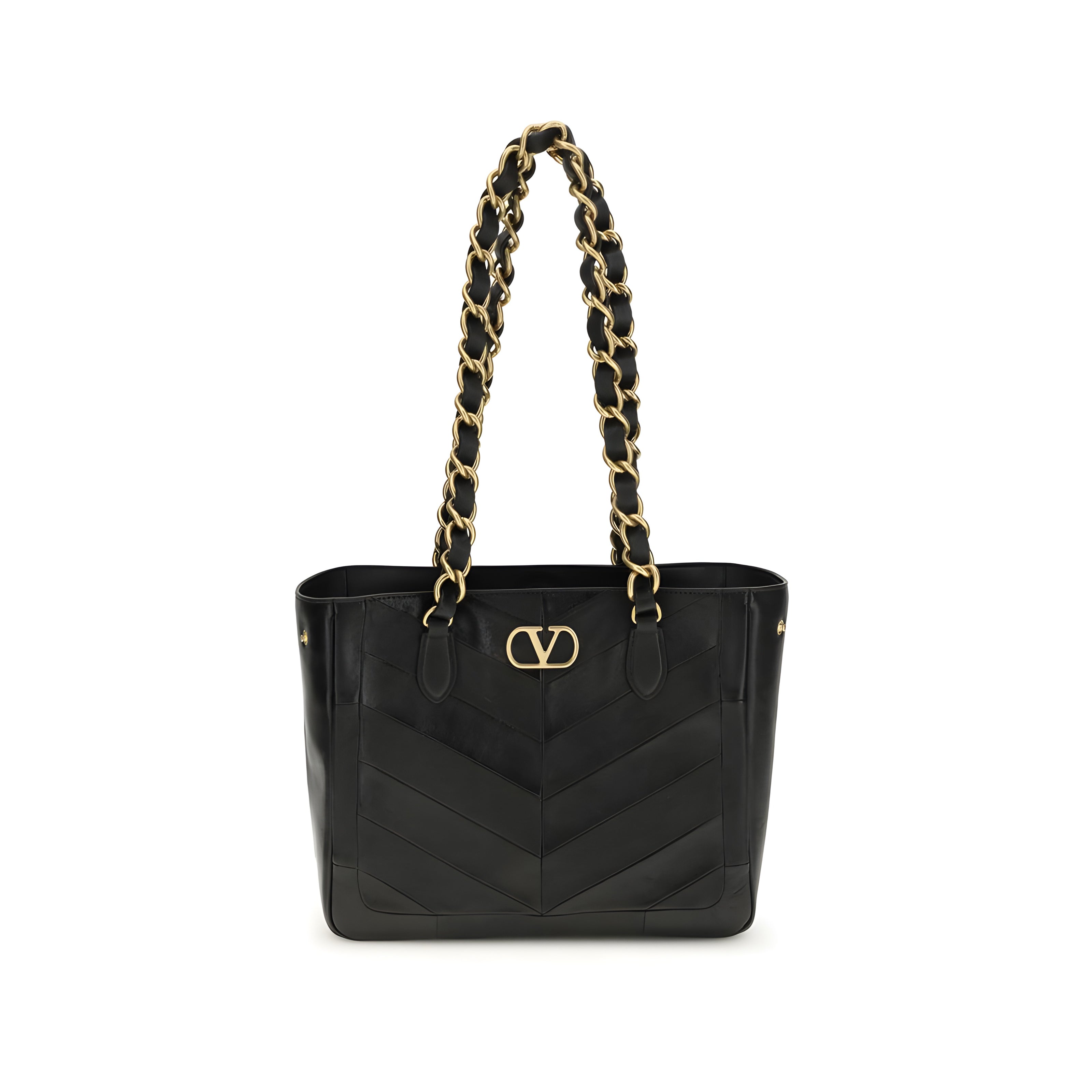 Valentino Garavani Black Leather Shoulder Bag