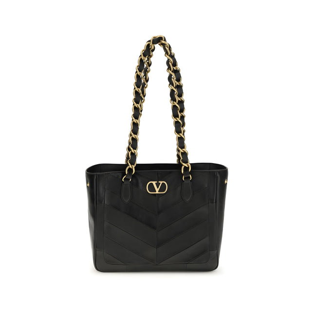 Valentino Garavani Black Leather Shoulder Bag