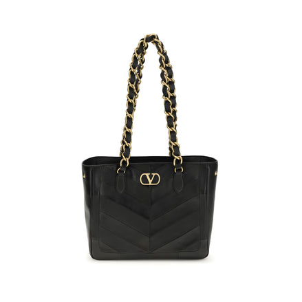 Valentino Garavani Black Leather Shoulder Bag
