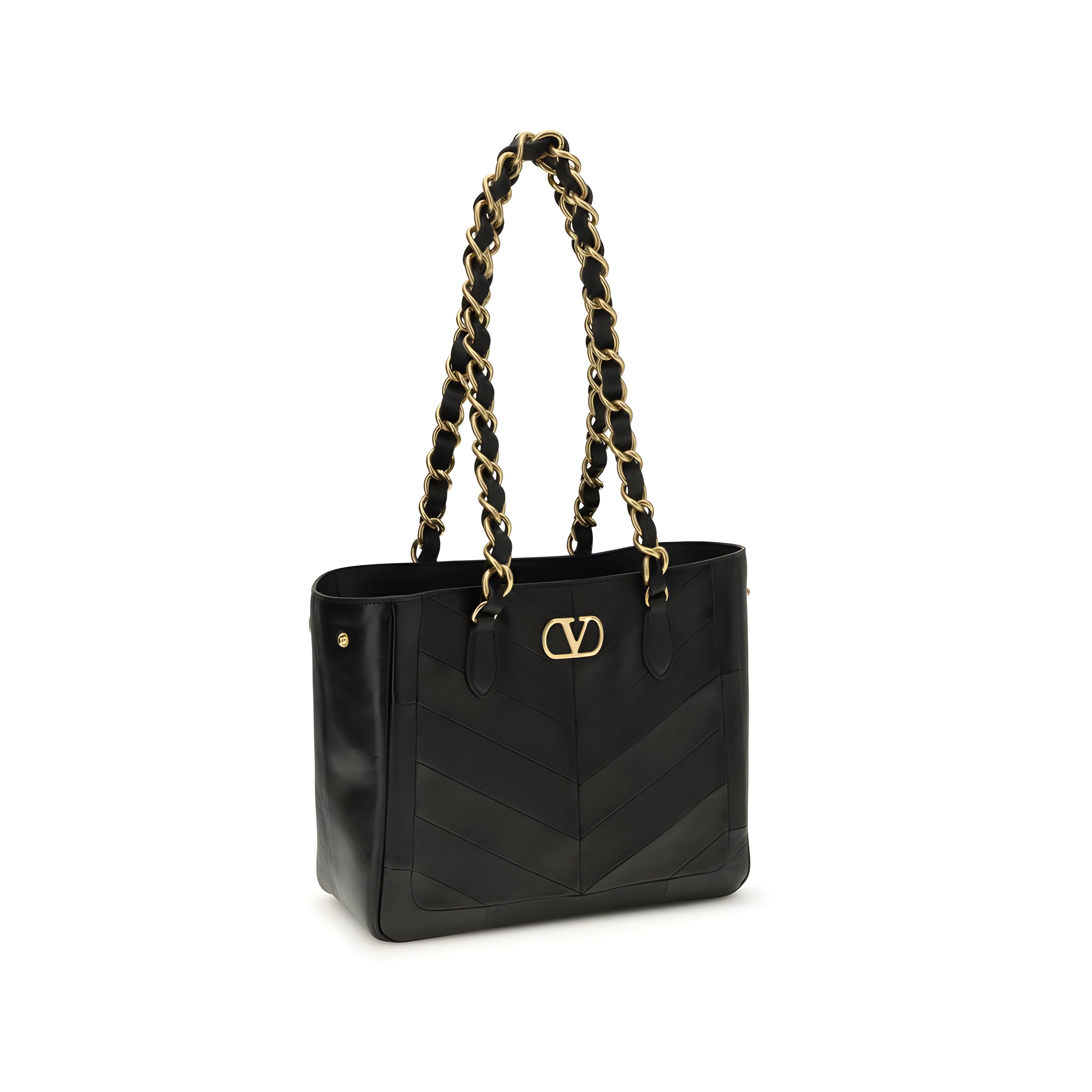 Valentino Garavani Black Leather Shoulder Bag
