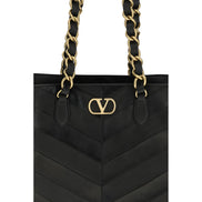 Valentino Garavani Black Leather Shoulder Bag