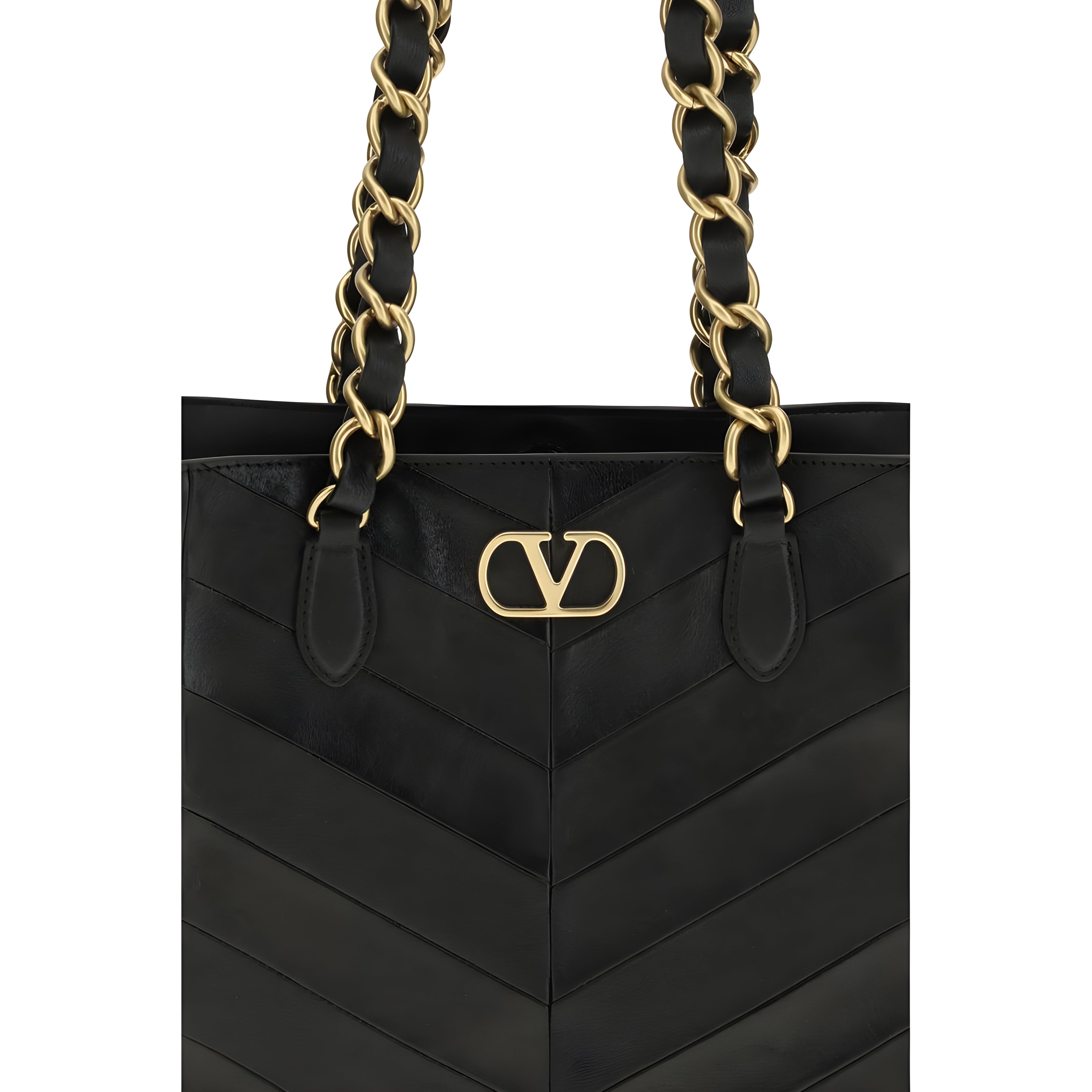 Valentino Garavani Black Leather Shoulder Bag