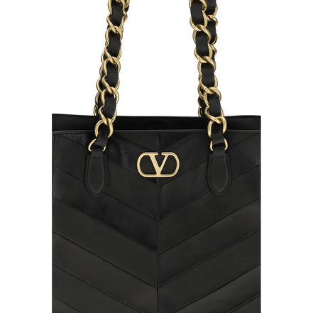 Valentino Garavani Black Leather Shoulder Bag