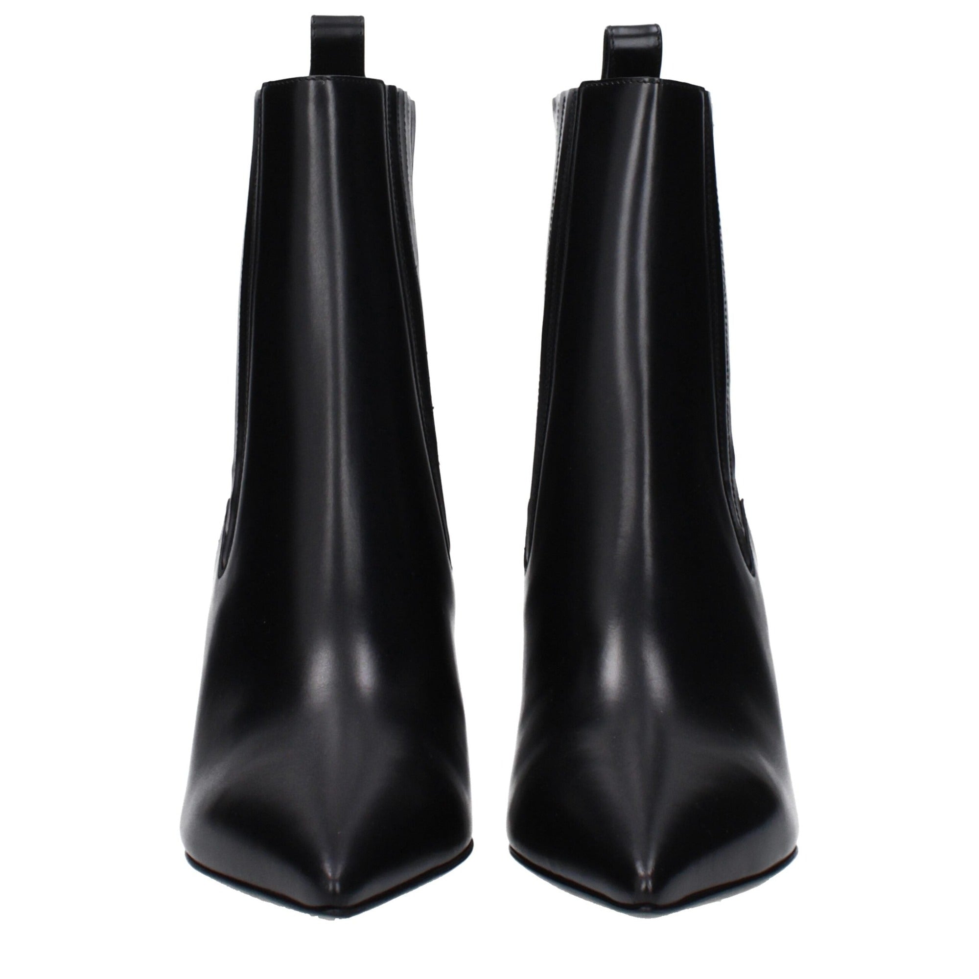Valentino Garavani Black Leather Ankle Boots