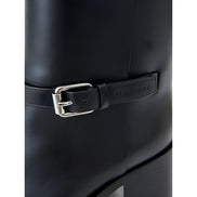 Ghete Burberry negre din piele