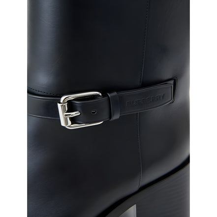 Ghete Burberry negre din piele