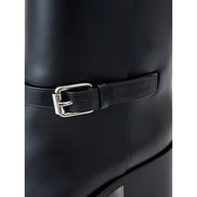 Ghete Burberry negre din piele