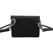 Dolce & Gabbana Black Leather Bifold Shoulder Sling Wallet
