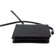 Dolce & Gabbana Black Leather Bifold Shoulder Sling Wallet