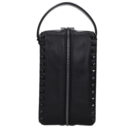 Poșetă clutch Valentino Garavani din piele neagră