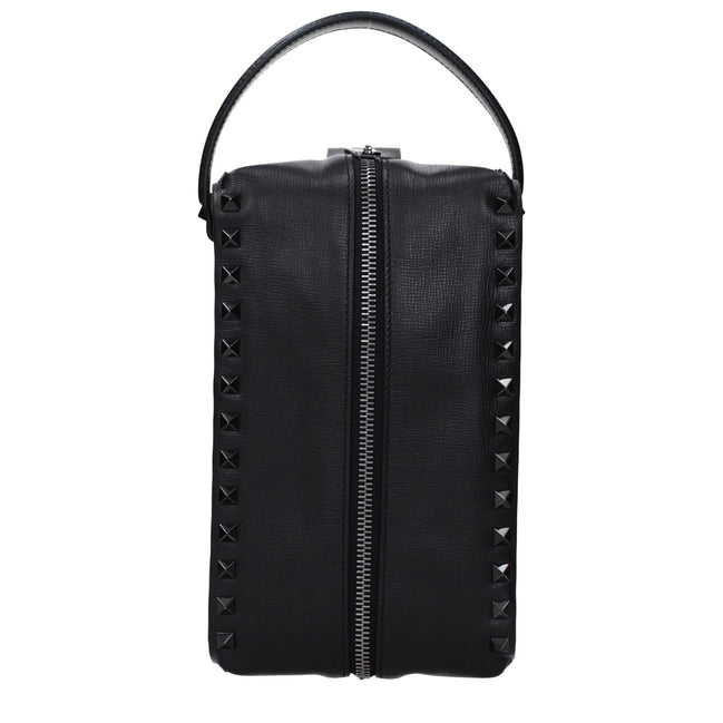 Poșetă clutch Valentino Garavani din piele neagră