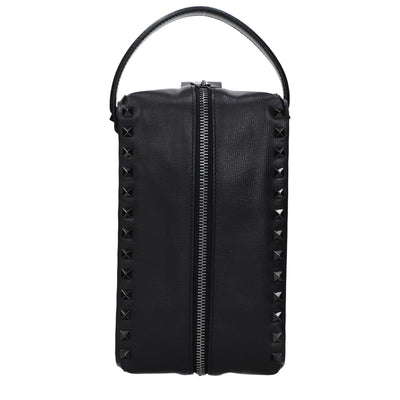 Poșetă clutch Valentino Garavani din piele neagră