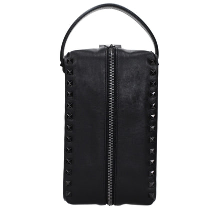 Poșetă clutch Valentino Garavani din piele neagră