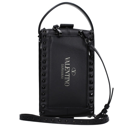 Poșetă clutch Valentino Garavani din piele neagră