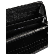 Portofel Continental cu Fermoar din Piele Neagră #DGFAMILY Dolce & Gabbana