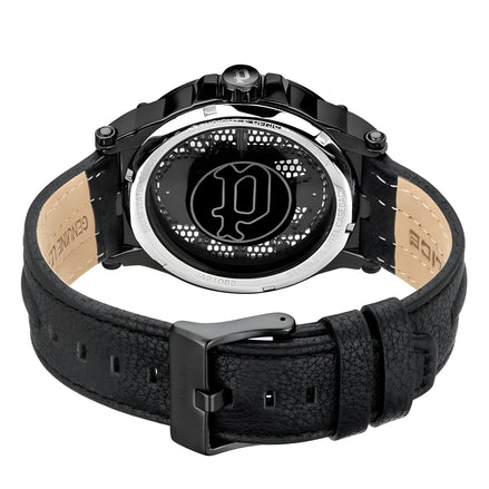 Police Black Leather Dress Watch