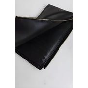 Dolce & Gabbana Black Leather Logo Neck Strap Wallet