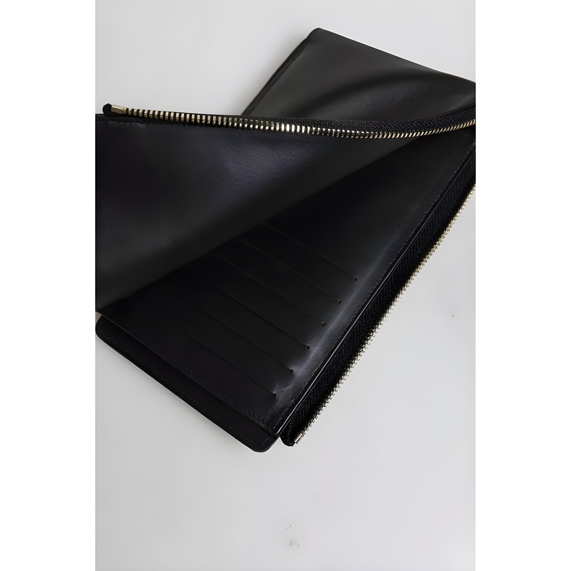 Dolce & Gabbana Black Leather Logo Neck Strap Wallet