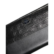 Portofel continental Dolce & Gabbana din piele neagră, cu fermoar, cu logo