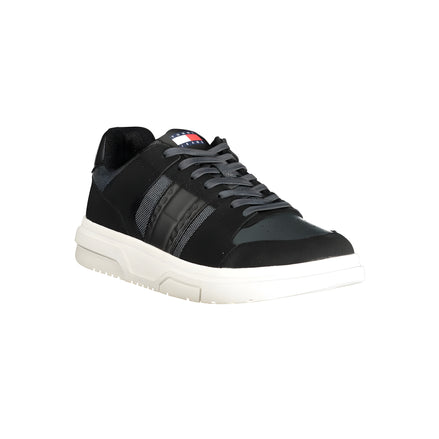Sneakers din piele negri Tommy Hilfiger