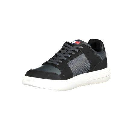 Sneakers din piele negri Tommy Hilfiger