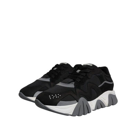 Versace Black Squalo Chunky Low Top Sneakers