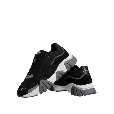 Versace Black Squalo Chunky Low Top Sneakers