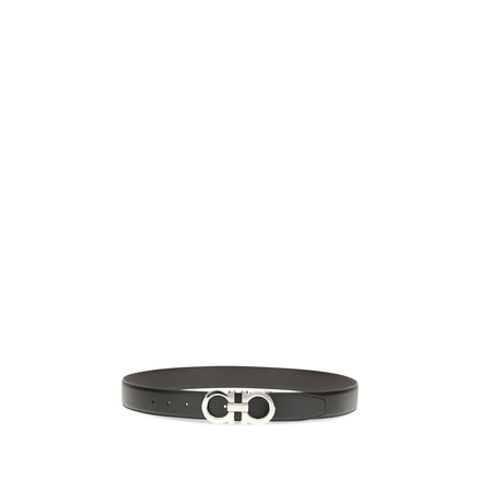 Curea Ferragamo neagră din piele, mărime standard