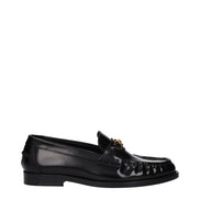 Mocasini slip-on din piele neagră Versace