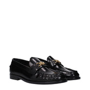 Mocasini slip-on din piele neagră Versace