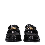 Mocasini slip-on din piele neagră Versace