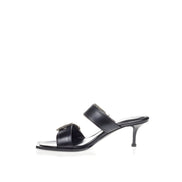 Alexander McQueen Sandale Negre din Piele cu Toc Stiletto