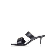 Alexander McQueen Sandale Negre din Piele cu Toc Stiletto