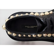 Dolce & Gabbana Black Leather Trekking Derby Shoes