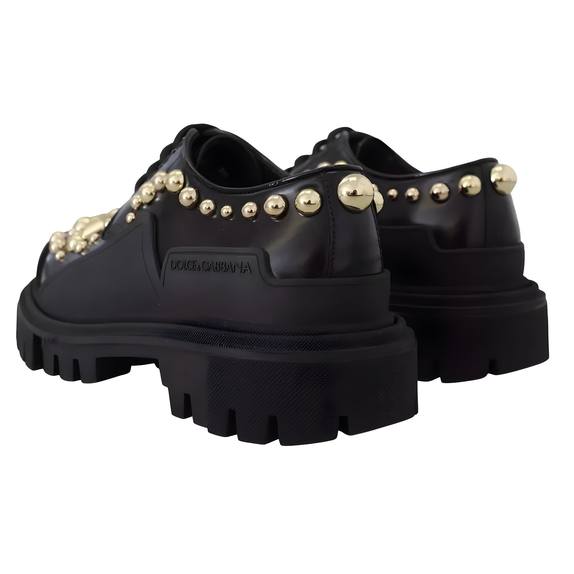 Pantofi Derby Dolce & Gabbana Trekking din piele neagră
